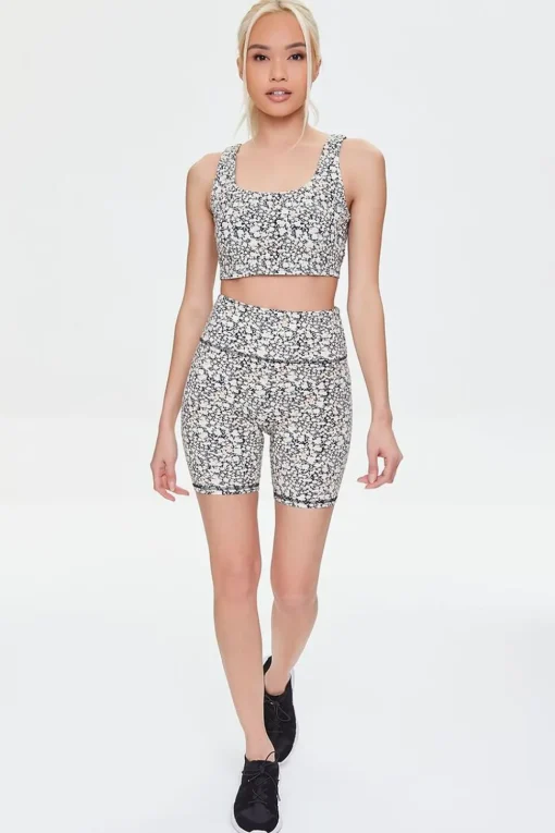 Active Ditsy Floral Biker Shorts