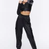 Active Faux Leather Joggers