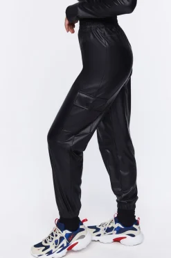 Active Faux Leather Joggers