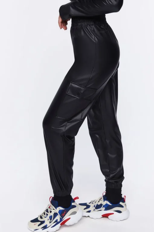 Active Faux Leather Joggers