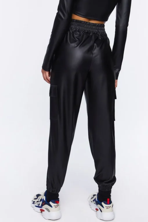 Active Faux Leather Joggers