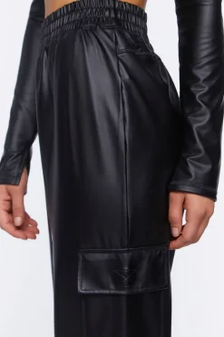 Active Faux Leather Joggers