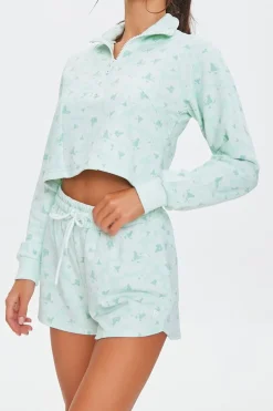 Active Floral Drawstring Shorts