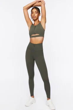 Active Front-Zip Leggings