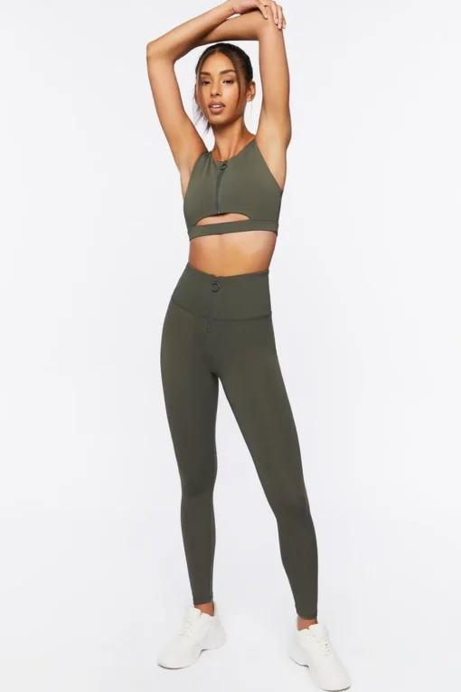 Active Front-Zip Leggings