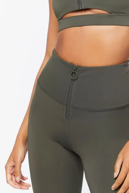Active Front-Zip Leggings