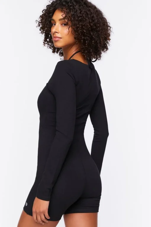 Active Halter Cutout Romper