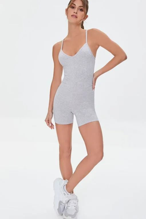 Active Marled Cami Romper