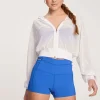 Active Mesh Cropped Zip-Up Jacket