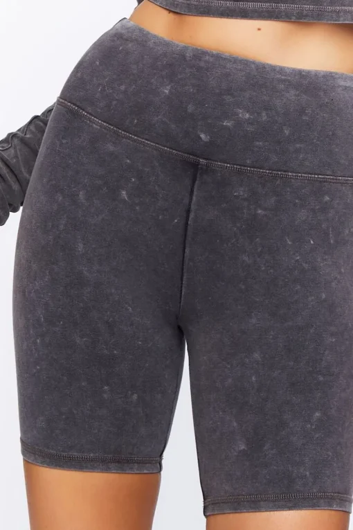 Active Mineral Wash Biker Shorts