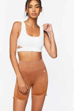 Active Mineral Wash Ruched Biker Shorts
