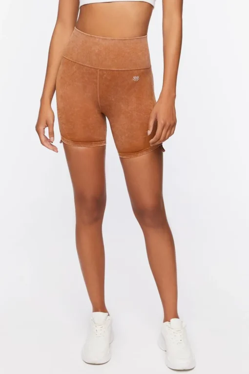 Active Mineral Wash Ruched Biker Shorts