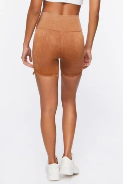 Active Mineral Wash Ruched Biker Shorts