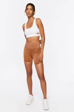 Active Mineral Wash Ruched Biker Shorts