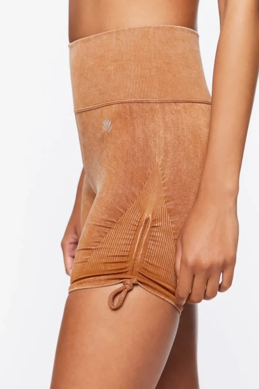 Active Mineral Wash Ruched Biker Shorts