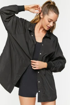 Active Oversized Dolphin-Hem Jacket