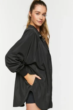 Active Oversized Dolphin-Hem Jacket