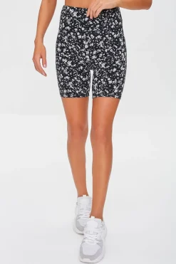 Active Paint Splatter Biker Shorts