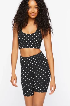 Active Polka Dot Biker Shorts