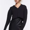 Active Raw-Cut Cropped Pullover
