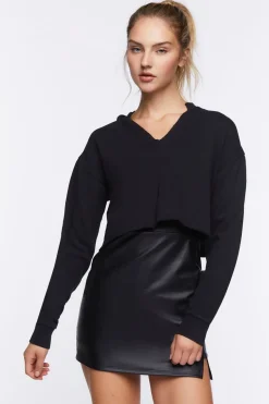 Active Raw-Cut Cropped Pullover