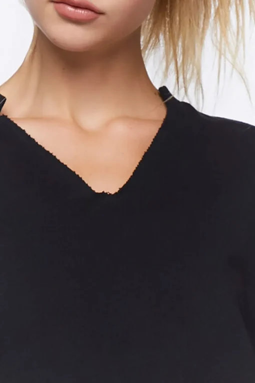 Active Raw-Cut Cropped Pullover