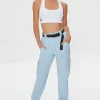 Active Release-Buckle Belted Joggers