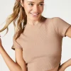 Active Ribbed Knit Crop Top