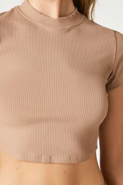 Active Ribbed Knit Crop Top