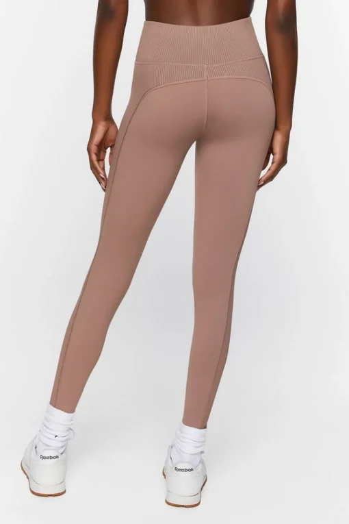 Active Ribbed-Panel Leggings