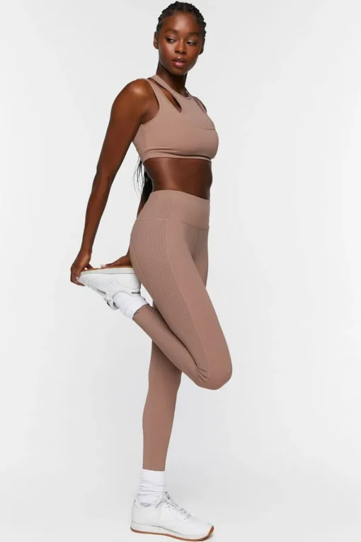 Active Ribbed-Panel Leggings