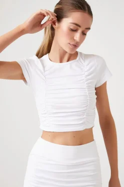 Active Ruched Cropped Tee