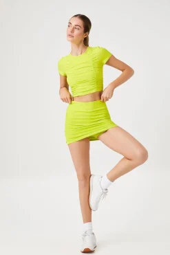 Active Ruched Cropped Tee