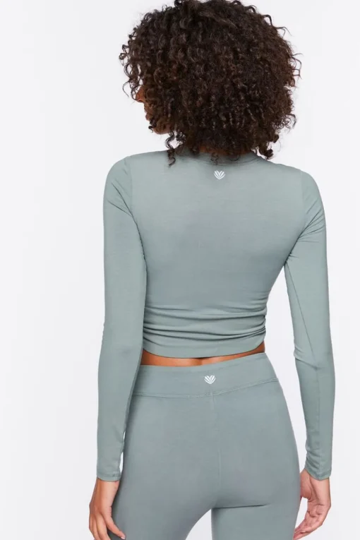 Active Ruched Drawstring Crop Top