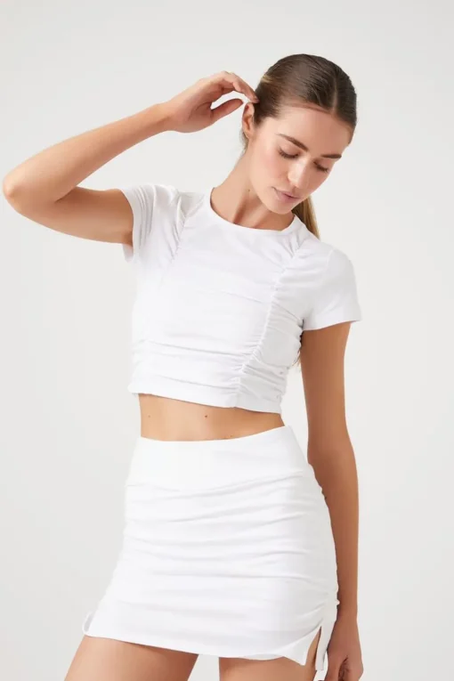Active Ruched Mini Skirt