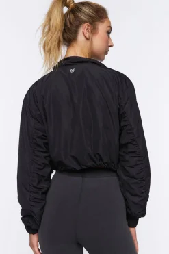 Active Ruched-Sleeve Windbreaker