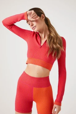 Active Seamless Colorblock Crop Top