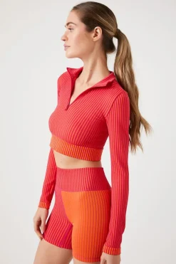 Active Seamless Colorblock Crop Top