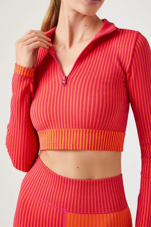 Active Seamless Colorblock Crop Top