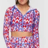 Active Seamless Geo Print Zip-Up Jacket
