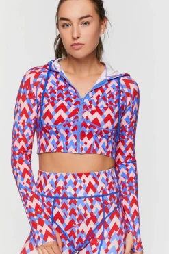 Active Seamless Geo Print Zip-Up Jacket