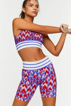 Active Seamless Geo Print Biker Shorts