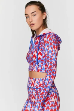 Active Seamless Geo Print Zip-Up Jacket