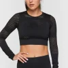 Active Seamless Netted Crop Top