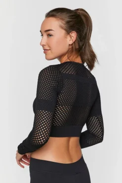 Active Seamless Netted Crop Top