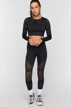 Active Seamless Netted Crop Top