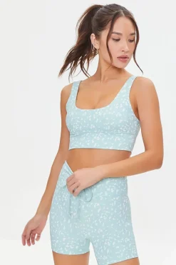 Active Speckled Print Biker Shorts