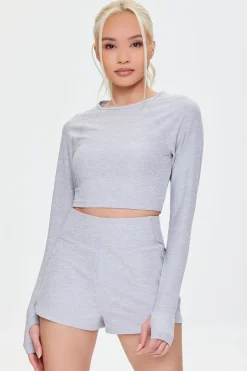 Active Thumbhole Crop Top