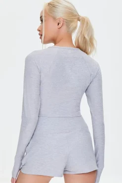 Active Thumbhole Crop Top