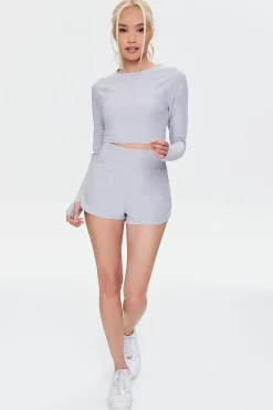 Active Thumbhole Crop Top